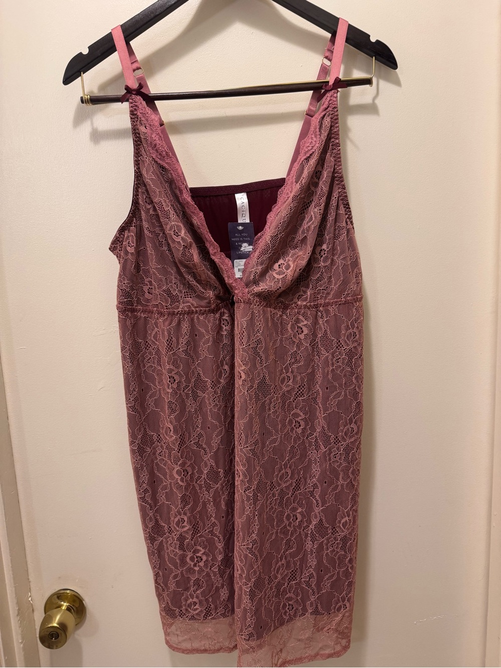 Cacique Lace Chemise in Dusty Rose